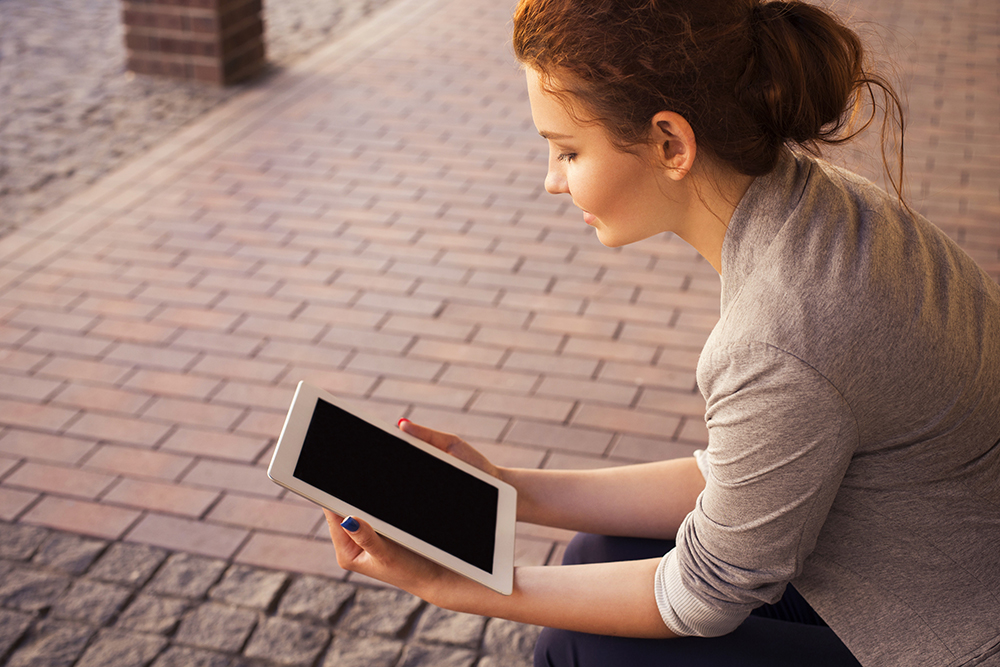 Girl with iPad